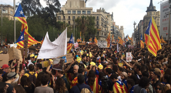 Manifestação pró-independência da Catalunha