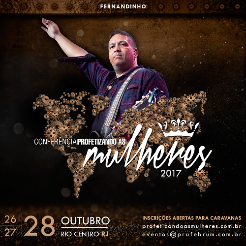 Fernandinho, grande sucesso da música gospel estará na Conferência Profetizando às Mulheres.