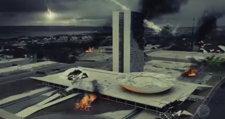 Abertura da novela Apocalipse tem Brasília em chamas