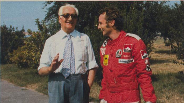 Enzo Ferrari e Niki Lauda
