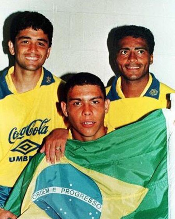 Bebeto, Romário e o jovem Ronaldo em 1994