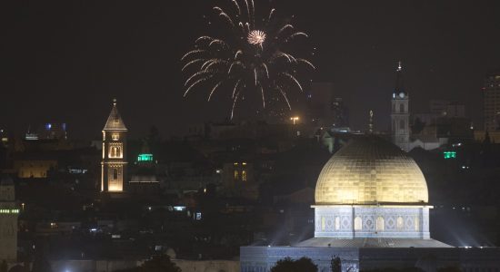 A independência de Israel foi comemorada com fogos sob a Cúpula da Rocha