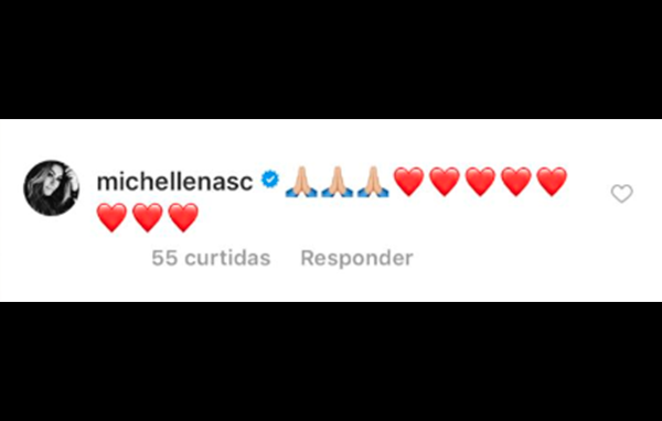 Mensagem da cantora Michelle Nascimento