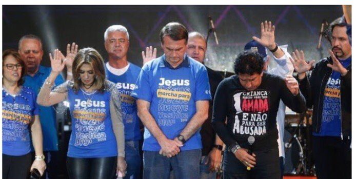 Jair Bolsonaro na Marcha para Jesus antes de ser presidente