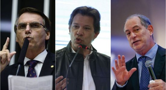 Jair Bolsonaro, Fernando Haddad, Ciro Gomes