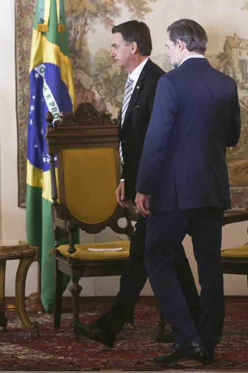 Jair Bolsonaro encontra com o presidente do STF, ministro Dias Toffoli