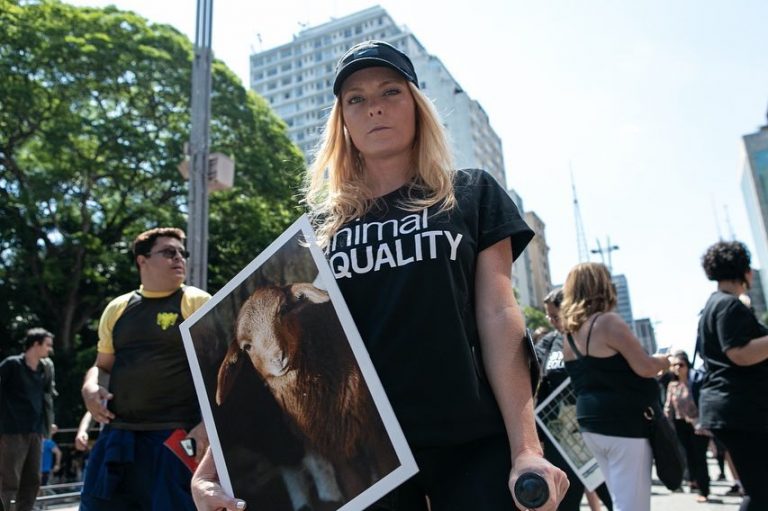 ONG faz ato contra violência de animais na Av. Paulista