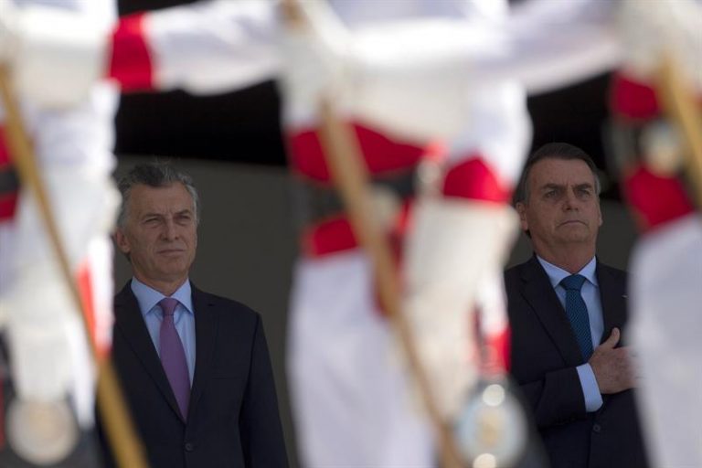 Mauricio Macri e Jair Bolsonaro se encontram em Brasília
