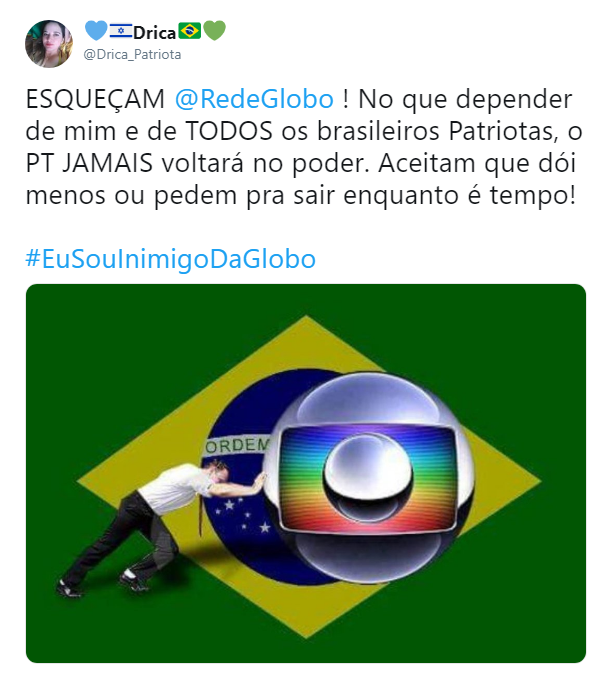 Presidente Jair Bolsonaro chama Globo de inimiga e hashtag contra a emissora vai ao topo do Twitter
