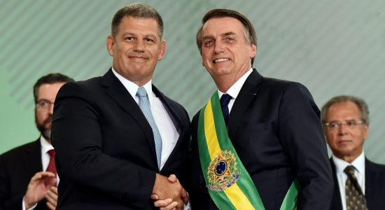 Ex-ministro Gustavo Bebianno ao lado do presidente Jair Bolsonaro