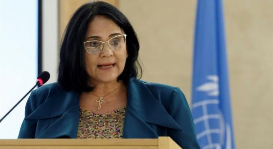 Damares Alves em discurso na ONU
