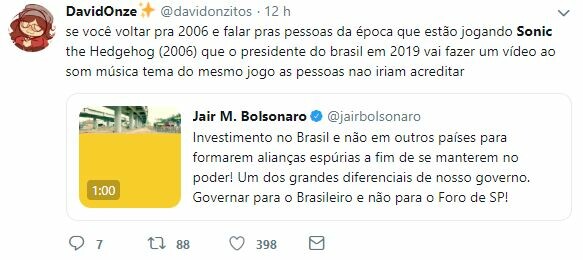 Bolsonaro e Sonic