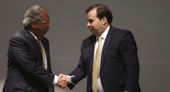 Ministro da Economia, Paulo Guedes e presidente da Câmara dos Deputados, Rodrigo Maia