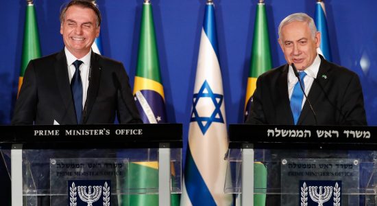 Presidente Jair Bolsonaro e primeiro-ministro de Israel, Benjamin Netanyahu