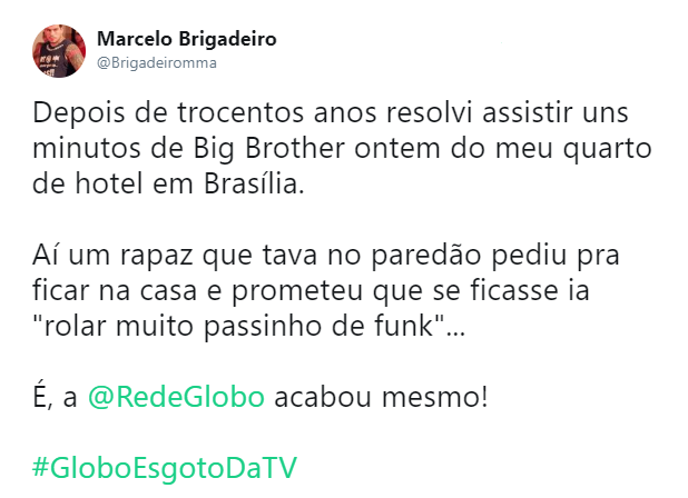 Usuários protestam contra a Globo no Twitter