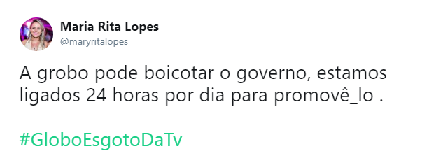 Usuários protestam contra a Globo no Twitter