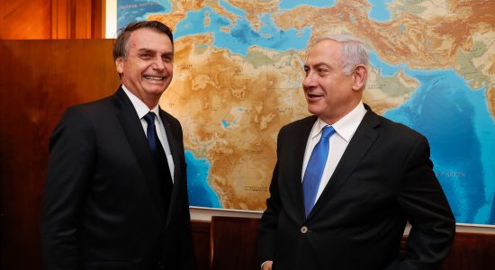 Presidente Jair Bolsonaro e primeiro-ministro de Israel, Benjamin Netanyahu