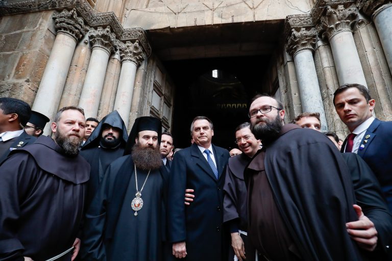 Jair Bolsonaro visita a Basílica do Santo Sepulcro
