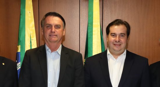 Presidente Jair Bolsonaro e presidente da Câmara dos Deputados, Rodrigo Maia