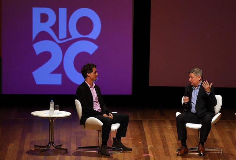 O chefe de conteúdo da Netflix, Ted Sarandos, fala no Rio de Janeiro