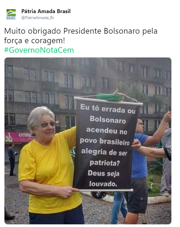 Apoiadores celebram 100 dias do governo Bolsonaro