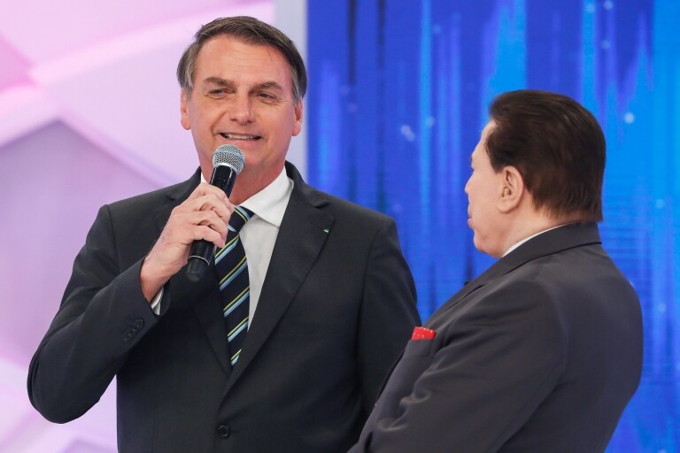 Silvio Santos recebe Jair Bolsonaro em seu programa