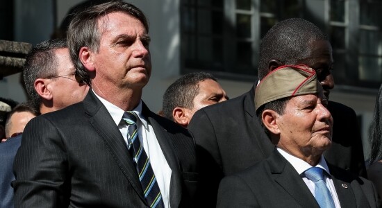 Presidente Jair Bolsonaro e o vice Hamilton Mourão