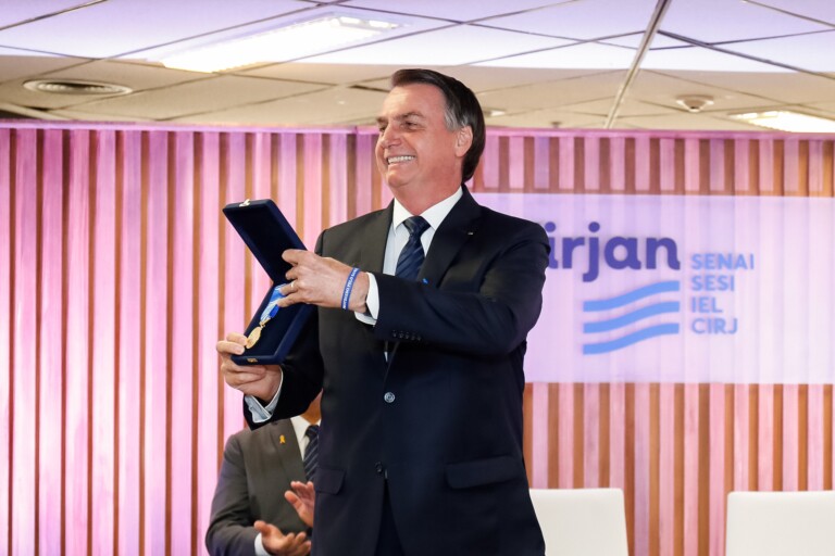Presidente Jair Bolsonaro em evento na Firjan