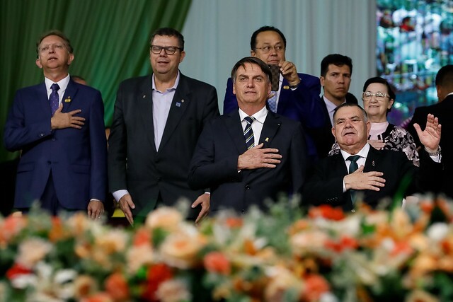 Presidente Jair Bolsonaro foi convidado de honra  no 37º Congresso dos Gideões, em Camboriú