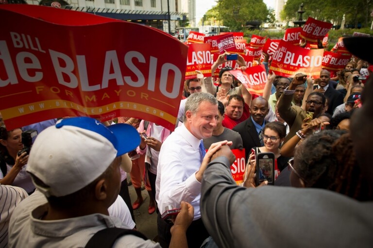 Bill de Blasio é o prefeito de Nova Iorque que se opôs a Bolsonaro
