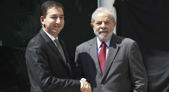 Jornalista Glenn Greenwald e o ex-presidente Lula
