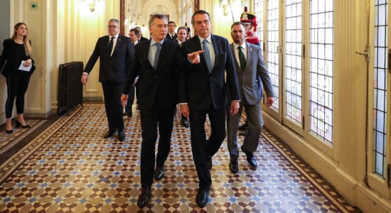 Presidente da Argentina, Mauricio Macri, e presidente do Brasil, Jair Bolsonaro