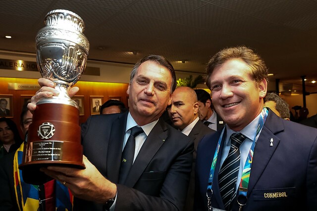 Bolsonaro foi à estreia do Brasil na Copa América