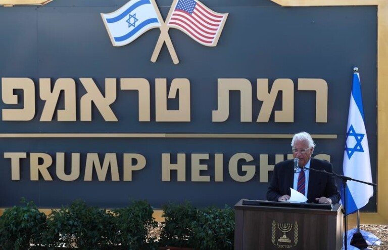 Primeiro-ministro Benjamin Netanyahu durante anúncio do assentamento