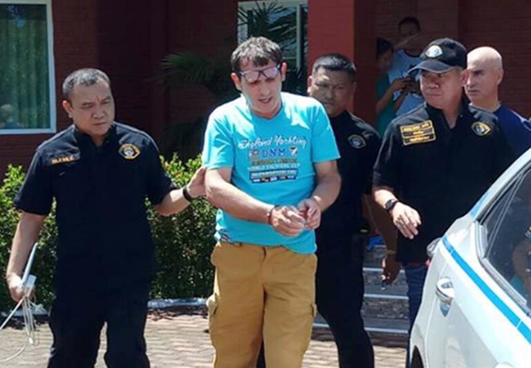 Homem foi preso pela polícia tailandesa