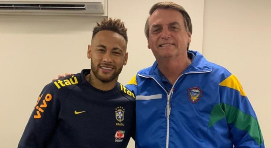 Neymar e o presidente Jair Bolsonaro