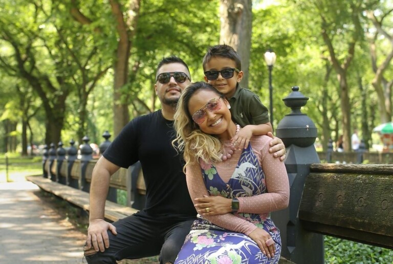 Bruna Karla e a família estão curtindo um descanso em NY