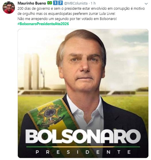 Redes sociais reivindicam Jair Bolsonaro presidente até 2026