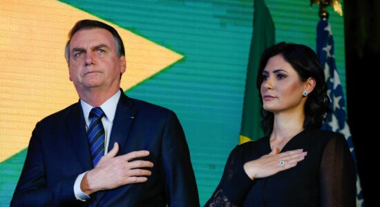 Presidente Jair Bolsonaro e Michelle Bolsonaro