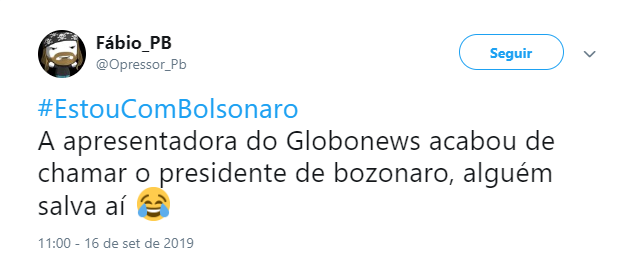 Erro de jornalista da GloboNews causou revolta em usuários do Twitter
