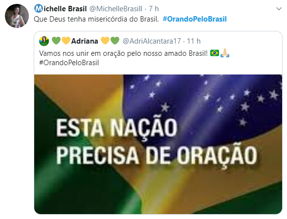 Em apoio a Bolsonaro, web se une para orar pelo Brasil