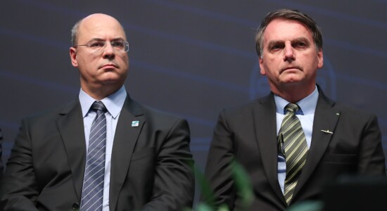 Witzel e Bolsonaro durante evento no Rio de Janeiro em outubro de 2019