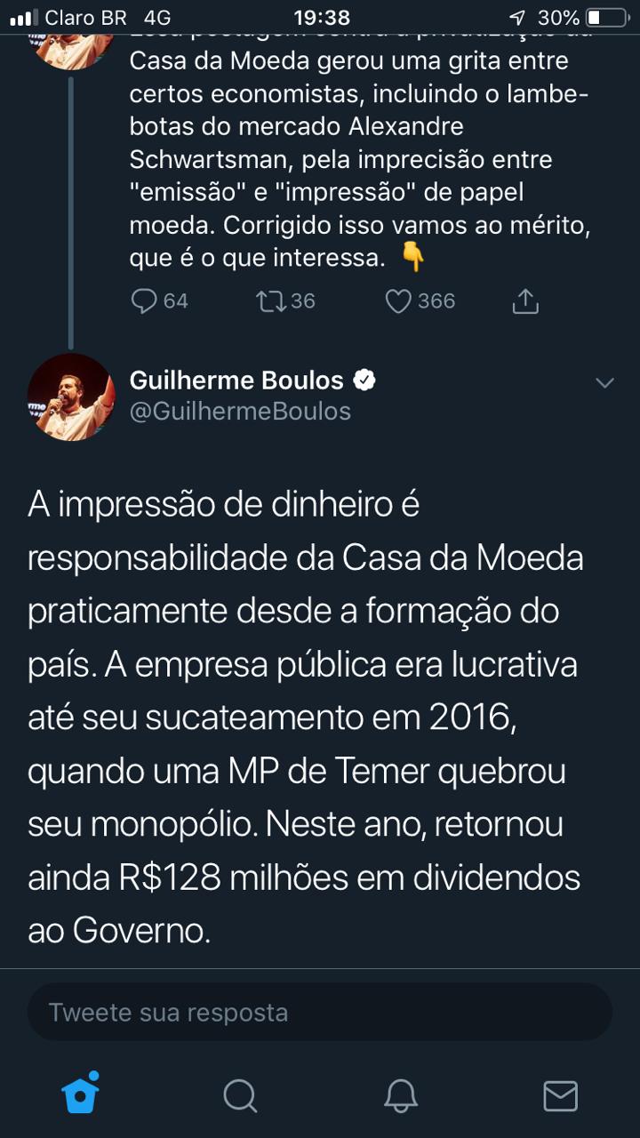 Boulos foi 'detonado' por usuários de rede social após criticar Guedes e Bolsonaro