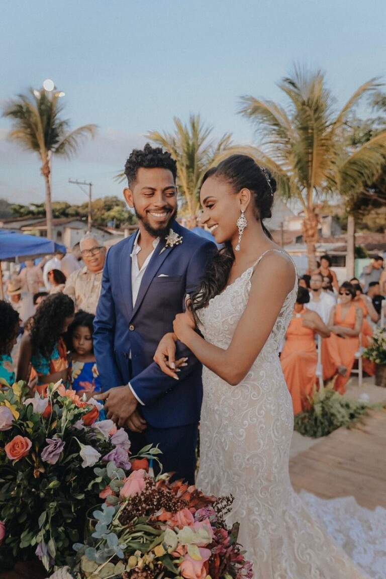 Luã Freitas e Joyce Isidoro se casam em Salvador, na Bahia