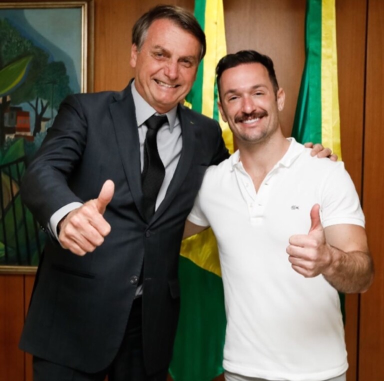 Jair Bolsonaro e Diego Hypolito