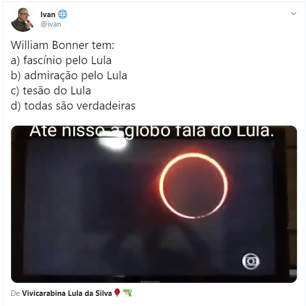 Willian Bonner chama Lua de Lula e vira piada no Twitter