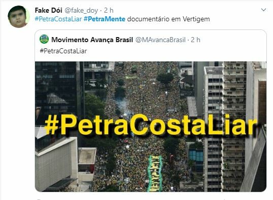 Internautas repudiaram ataques da cineasta a Bolsonaro