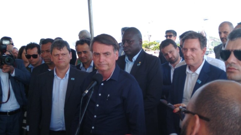 RJ: Bolsonaro inaugura trecho da Ponte Rio-Niterói
