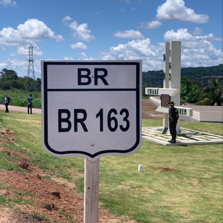 No Pará, Bolsonaro participou da inauguração da pavimentação dos 51 Km da BR-163