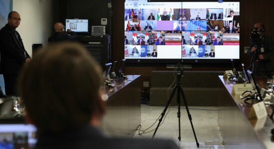 Jair Bolsonaro em videoconferência no G20